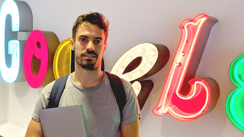 *Sebastián López en las oficinas de Google en Nueva York. Foto: El País